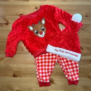 Baby Girl Boy Cute Christmas Pajama PJ Set Size 9 month